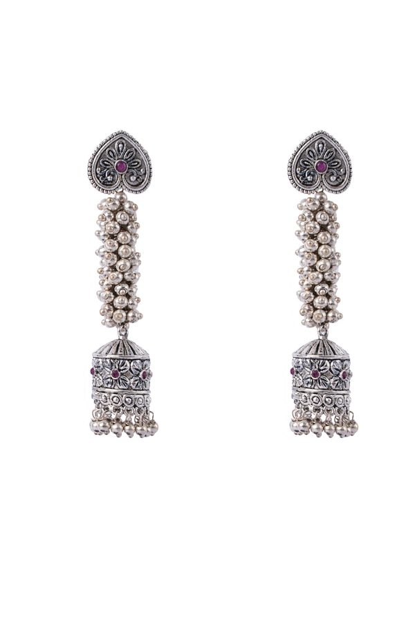 Betel Petal Jhumka | JER-EF25-11/R1 - Image 2