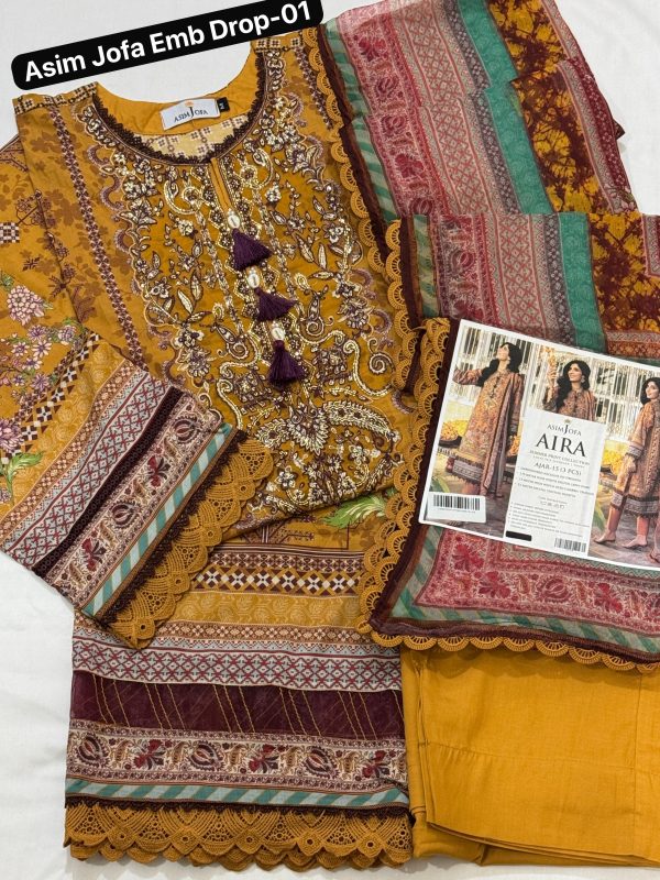 Asim Jofa Embroidered Lawn - Image 9
