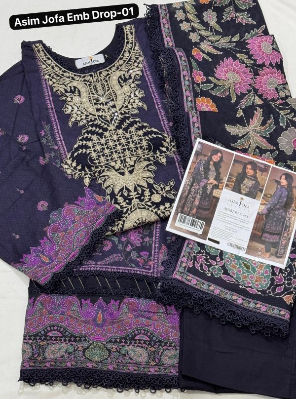 Asim Jofa Embroidered Lawn - Image 8