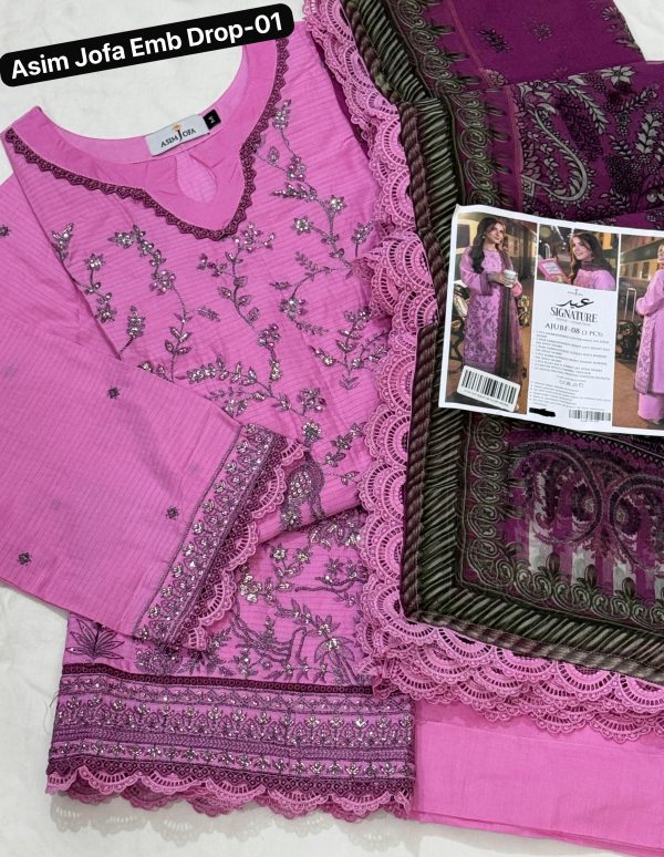 Asim Jofa Embroidered Lawn - Image 4