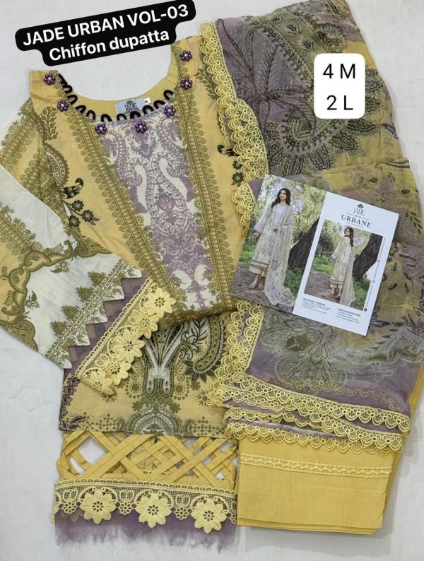 JADE URBAN VOL-03 CHIFFON DUPATTA STITCHED - Image 2