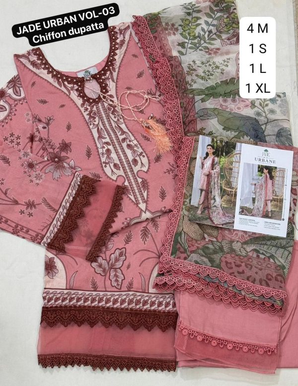 JADE URBAN VOL-03 CHIFFON DUPATTA STITCHED - Image 4