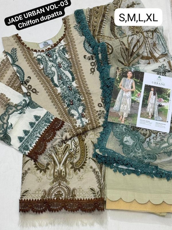 JADE URBAN VOL-03 CHIFFON DUPATTA STITCHED - Image 6