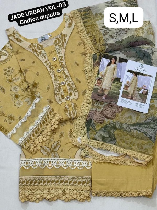 JADE URBAN VOL-03 CHIFFON DUPATTA STITCHED - Image 8