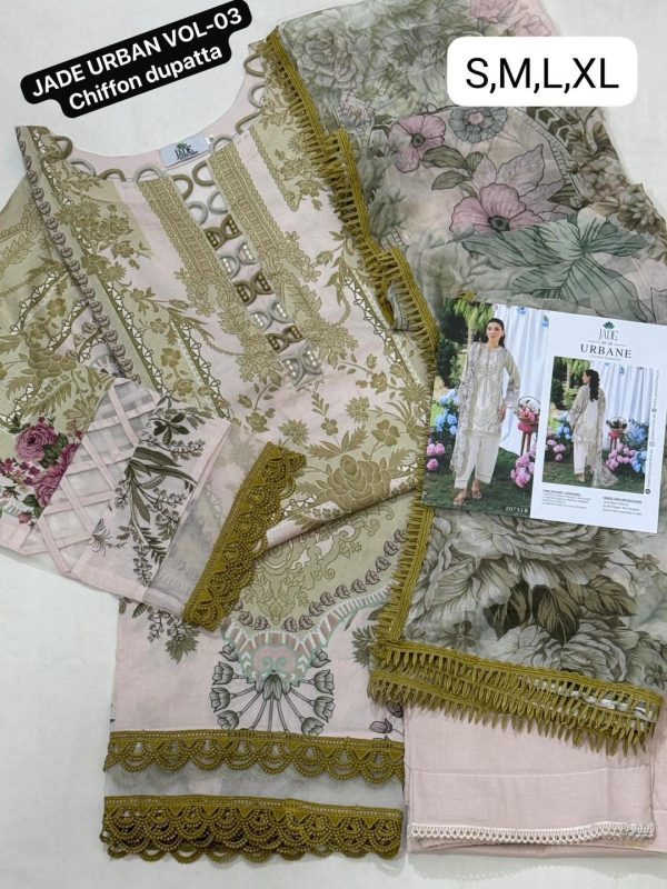 JADE URBAN VOL-03 CHIFFON DUPATTA STITCHED - Image 12