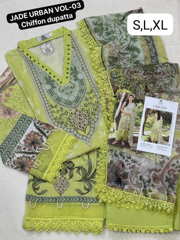 JADE URBAN VOL-03 CHIFFON DUPATTA STITCHED - Image 15