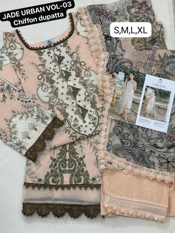JADE URBAN VOL-03 CHIFFON DUPATTA STITCHED - Image 16