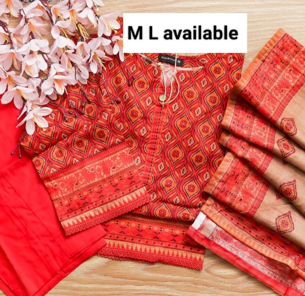 Luxury Digital Lawn Printed  With Digital Lawn Printed Dupatta - Image 2