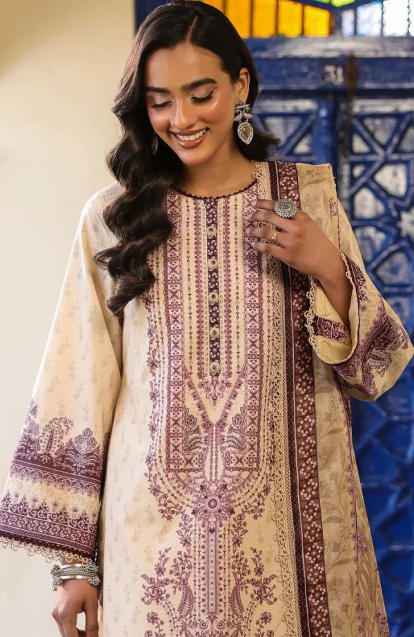 Load image into Gallery viewer, AJEDE25L85 Load image into Gallery viewer, AJEDE25L85 Load image into Gallery viewer, AJEDE25L85 Asim Jofa 2025 Printed Lawn Suit Unstiched 3 Piece-Summer Collection