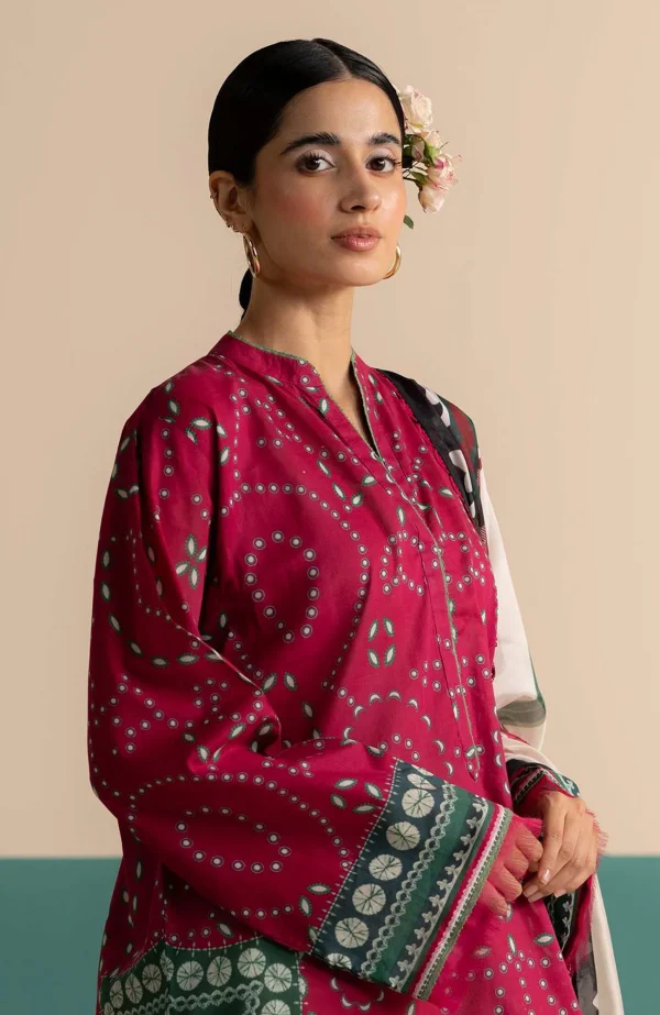 Coco Prints'25 Vol-3 by Zara Shahjahan Printed Lawn Suits Unstitched 3 Piece - Summer Collection - Image 3