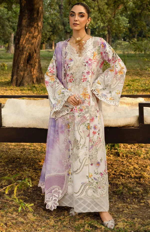 Crimson Tasawar Lawn'25 Embroidered Suits Unstitched 3 Piece - Summer Collection