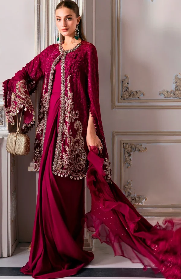 Mbroidered Edition'25 By Maria B Embroidered Suits Unstitched 3 Piece - Wedding Collection - Image 3