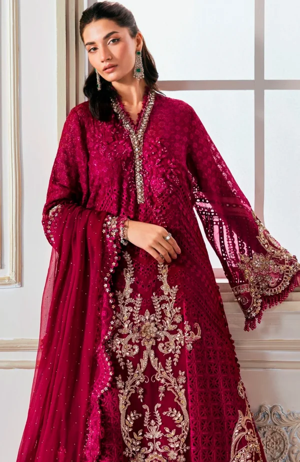Mbroidered Edition'25 By Maria B Embroidered Suits Unstitched 3 Piece - Wedding Collection - Image 6