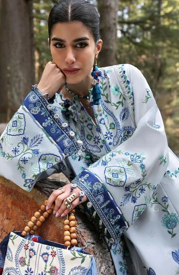 Neelum Lawn'25 by Zaha Embroidered Suit Unstitched 3 piece - Summer Collection - Image 2