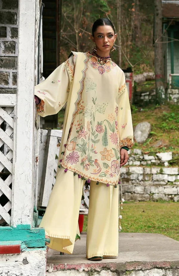 Neelum Lawn'25 by Zaha Embroidered Suit Unstitched 3 piece - Summer Collection