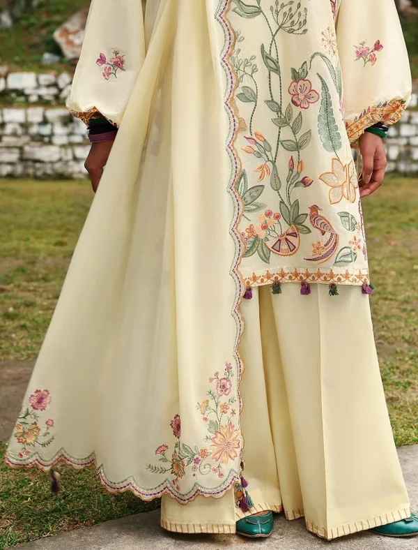 Neelum Lawn'25 by Zaha Embroidered Suit Unstitched 3 piece - Summer Collection - Image 3