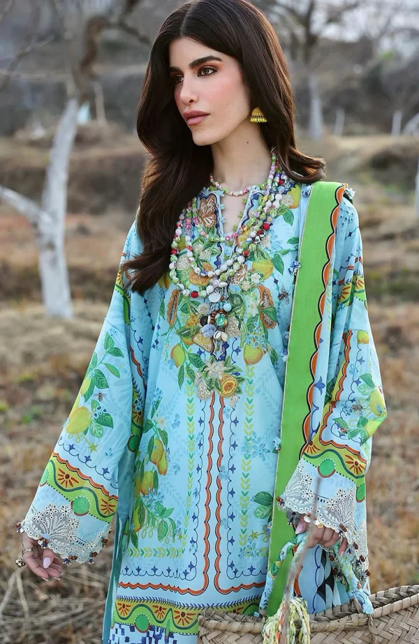 Neelum Lawn'25 by Zaha Embroidered Suit Unstitched 3 piece - Summer Collection - Image 2