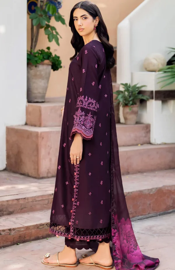Nura Textured Lawn'25 By Zarif Embroidered Suits Unstitched 3 Piece - Summer Collection - Image 2
