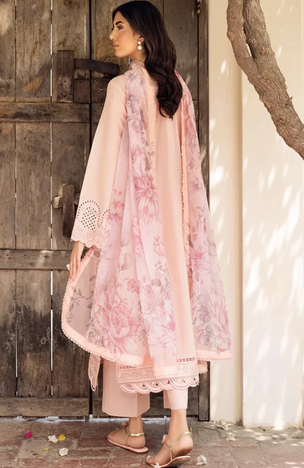 Nura Textured Lawn'25 By Zarif Embroidered Suits Unstitched 3 Piece - Summer Collection - Image 2
