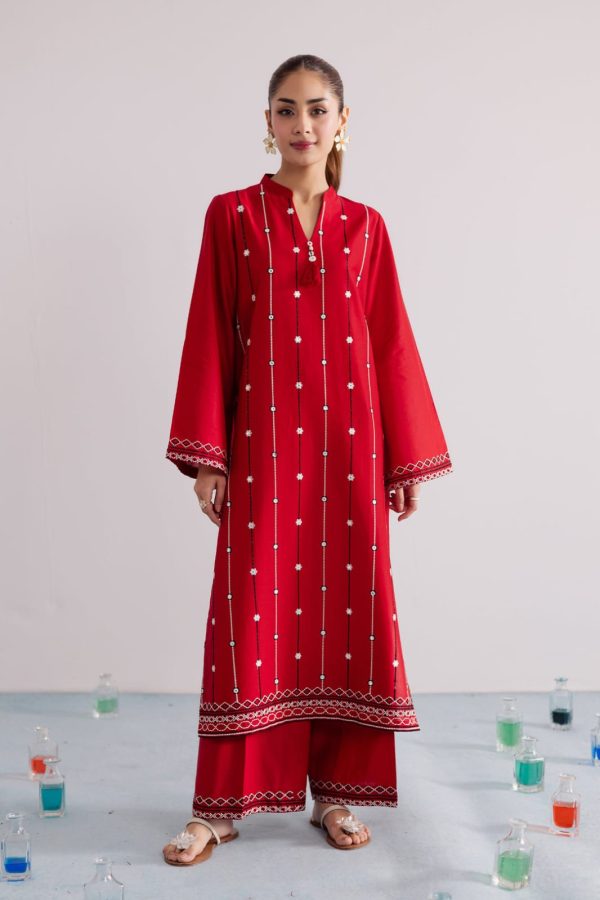 2Pc - Embroidered Casual Pret