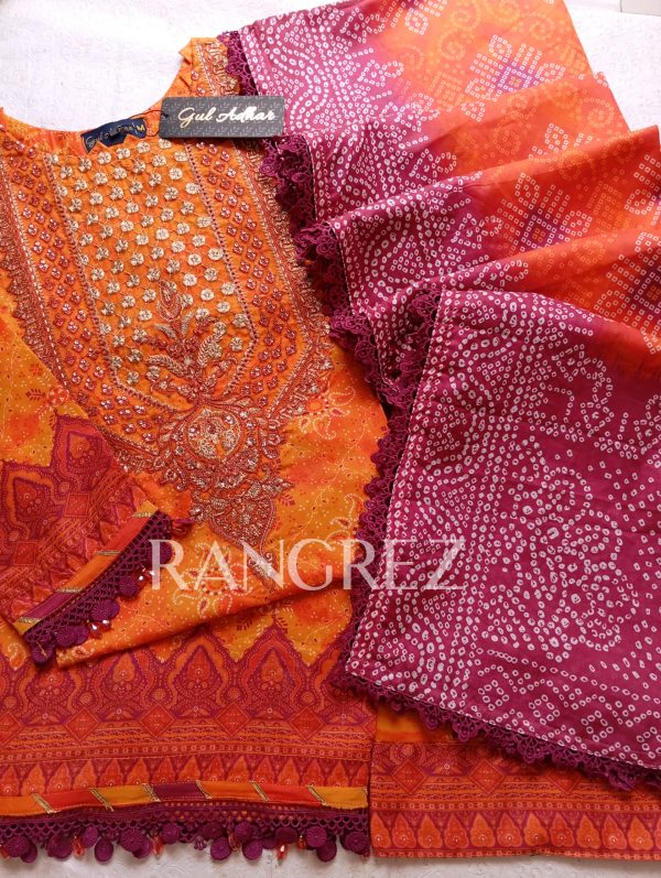 RangRez Chunnri lawn  Farshi Shalwar Edit