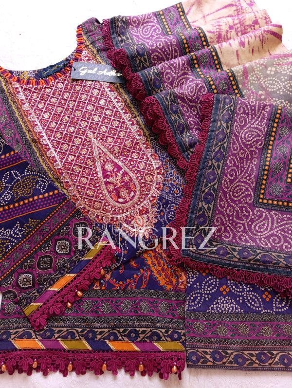 RangRez Chunnri lawn  Farshi Shalwar Edit