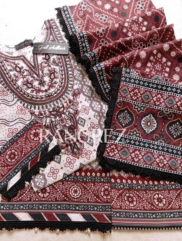 RangRez Chunnri lawn  Farshi Shalwar Edit