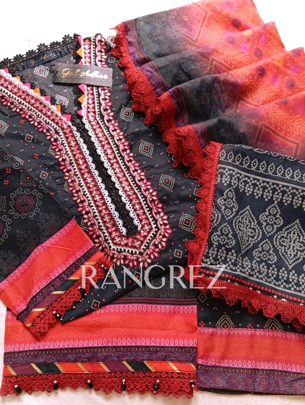 RangRez Chunnri lawn  Farshi Shalwar Edit - Image 5
