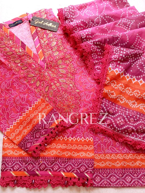 RangRez Chunnri lawn  Farshi Shalwar Edit - Image 6