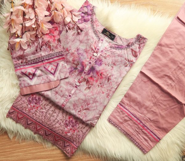 PRINTKARI  EMBROIDERED LAWN 2 PC STITCH