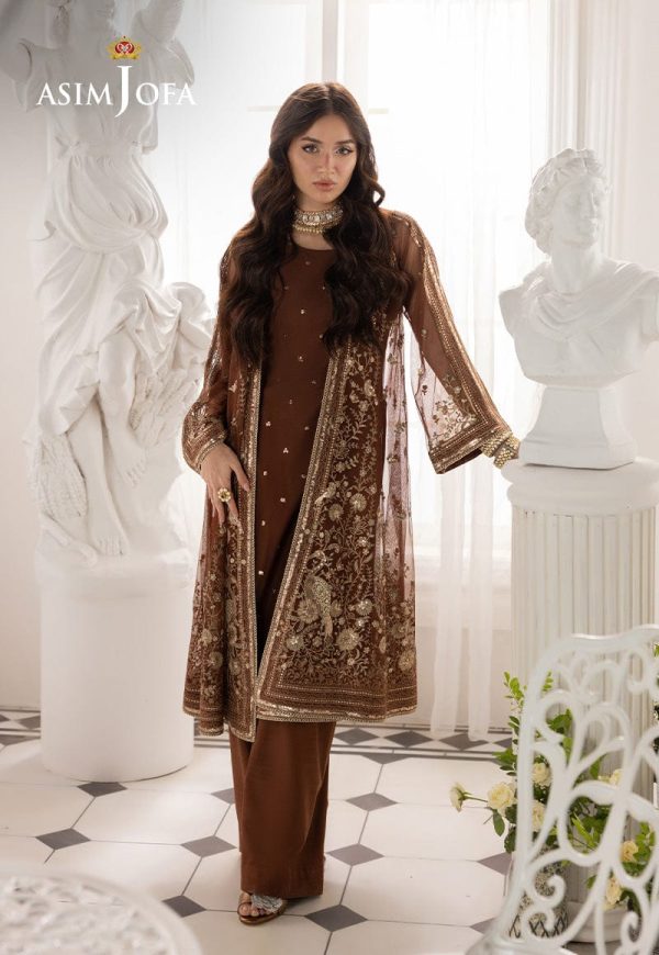 ASIM JOFA EMBROIDERED NET UNSTITCHED 2 PCS