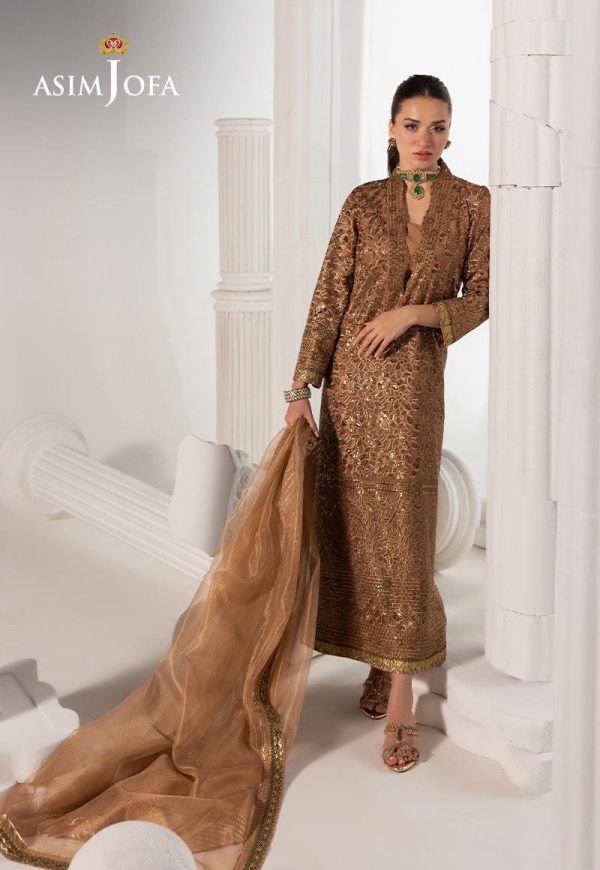 ASIM JOFA EMBROIDERED CHIFFON UNSTITCHED 3 PCS