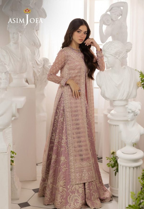 ASIM JOFA PREMBROIDERED JAVERIA NET UNSTITCHED