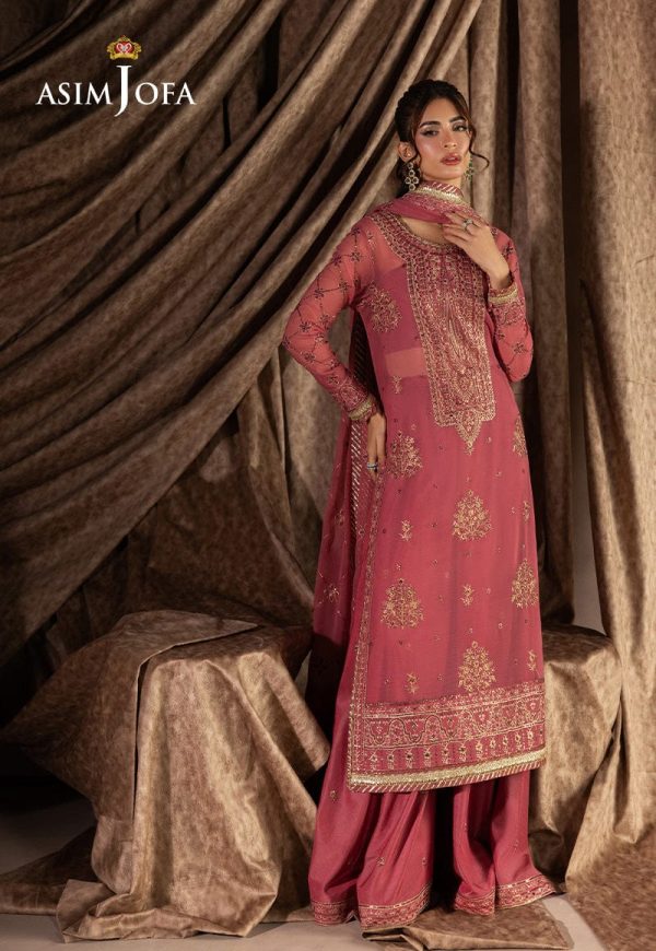 ASIM JOFA EMBROIDERED CHIFFON UNSTITCHED 3 PCS