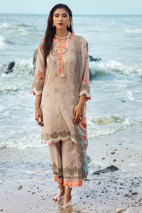 Charizma 3-PC Embroidered Lawn Shirt with Embroidered Chiffon Dupatta and Trouser
