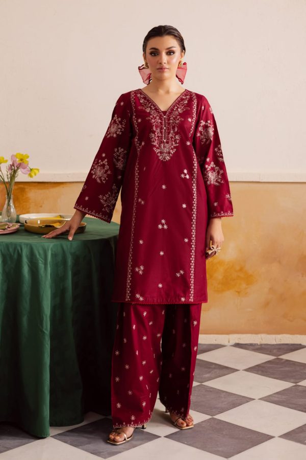 Pima lawn short shirt  cambric culottes Embroidered Lawn Pret