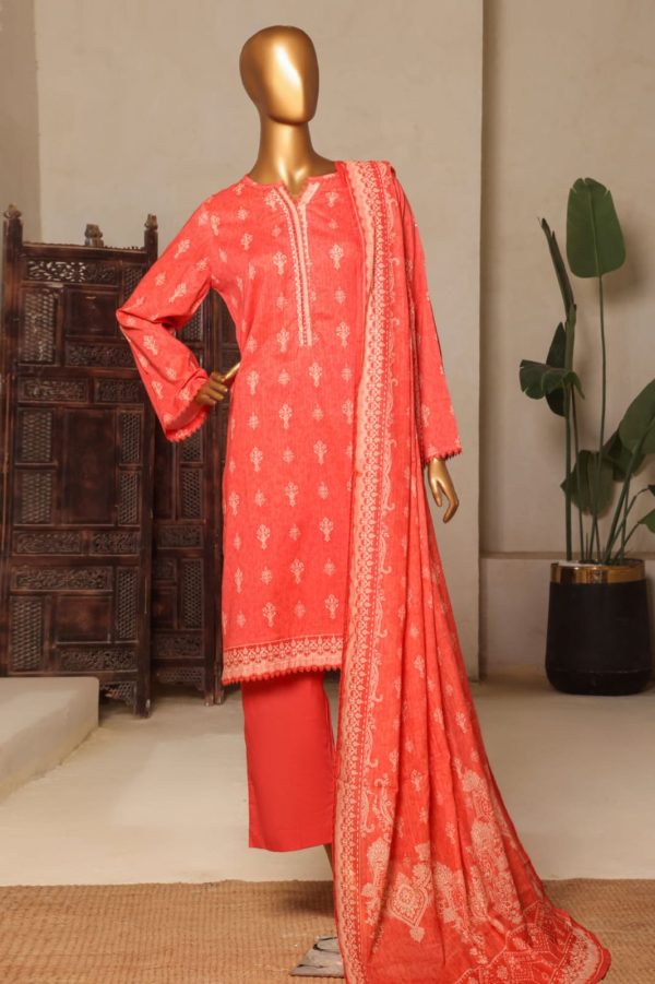 Bin Saeed Stitched 3 Piece  Printed Lawn