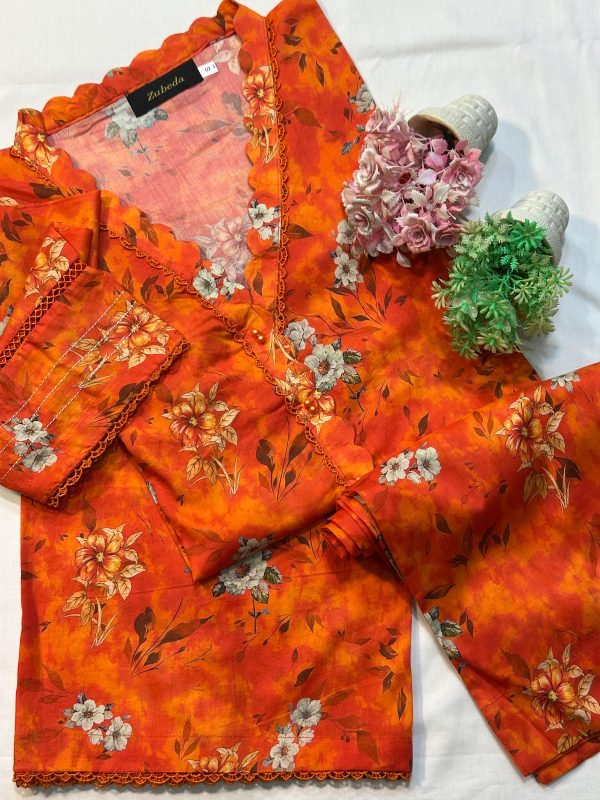 M-Prints by ZUBEDA 2 PIECE  PREMIUM PRINTED LAWN - Image 2