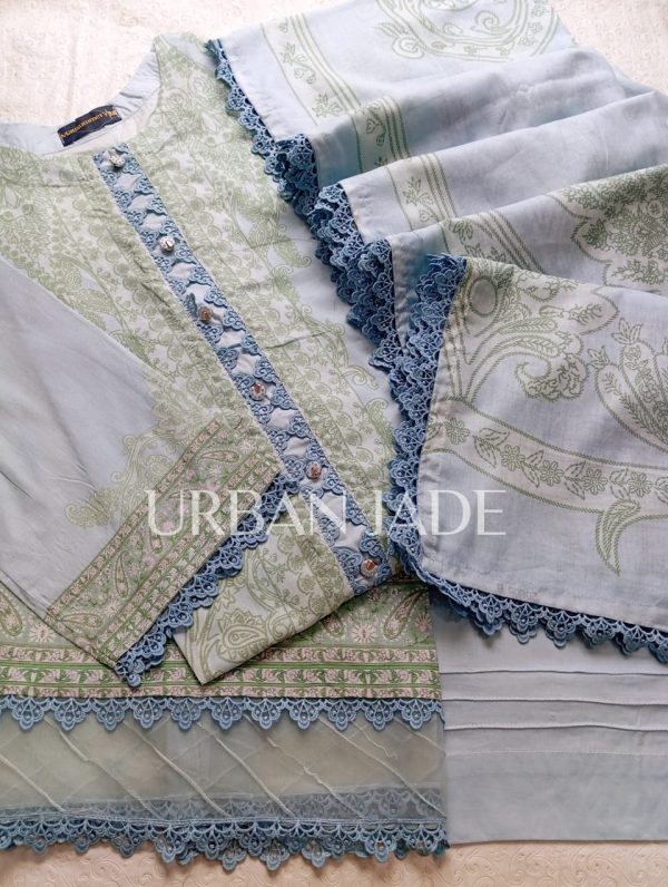 URBAN JADE PREMIUM LAWN 3PC DIGITAL PRINTED WITH LAWN DUPPTA - Image 2