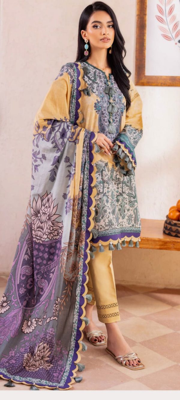 URBAN JADE PREMIUM LAWN 3PC DIGITAL PRINTED WITH LAWN DUPPTA - Image 4