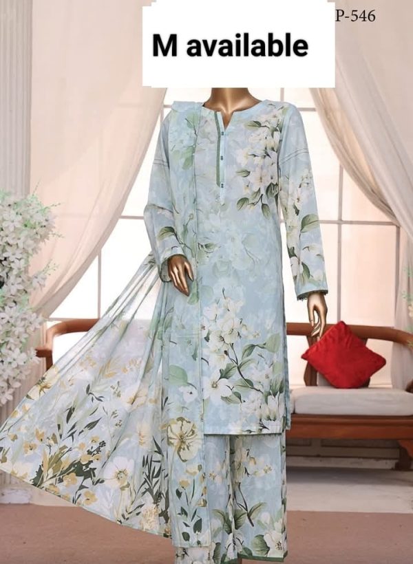 Luxury Digital Lawn Printed  With Digital Lawn Printed Dupatta Digital Printed Trouser ✨ 3PIECE STITCHED READY TO WEAR COLLECTION 2025.