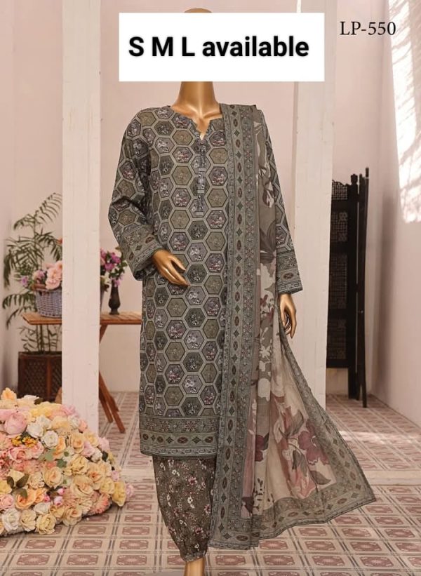 Luxury Digital Lawn Printed  With Digital Lawn Printed Dupatta Digital Printed Trouser ✨ 3PIECE STITCHED READY TO WEAR COLLECTION 2025.