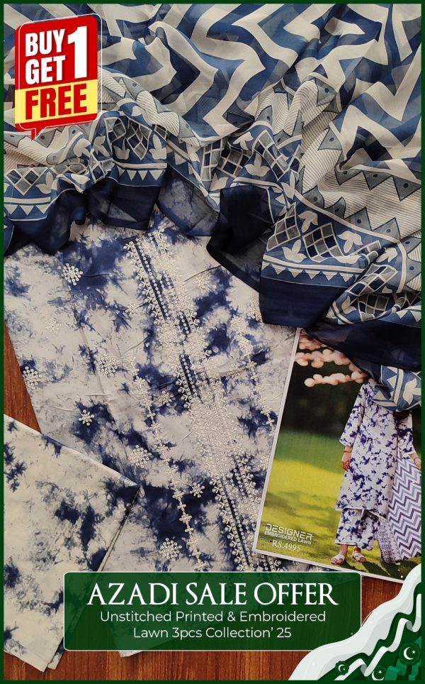 Unstitch Embroidered Lawn 3Pec Coll'25 - Image 8