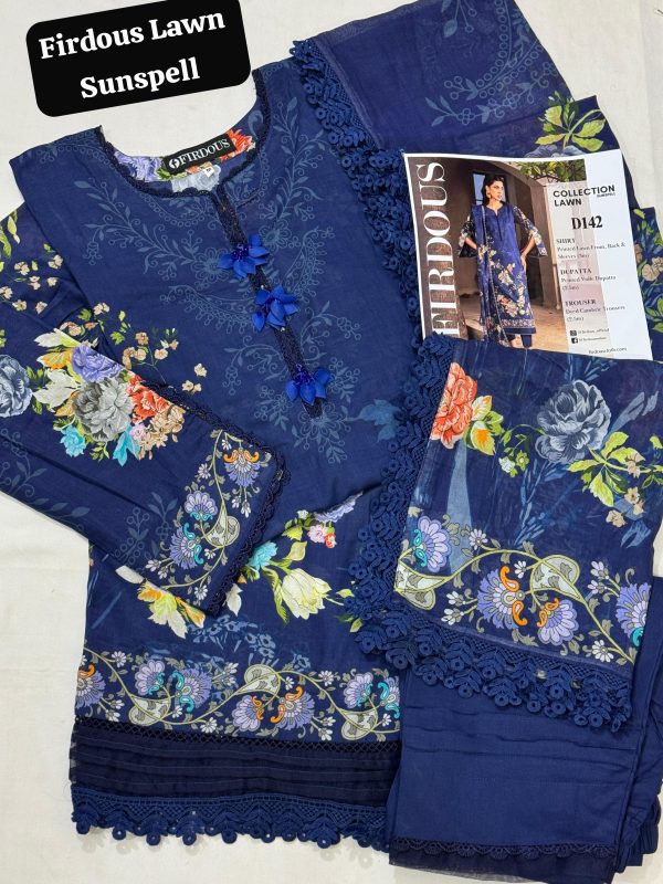 Firdous Lawn Sunspell Collection 3-Pc Stitched - Image 5