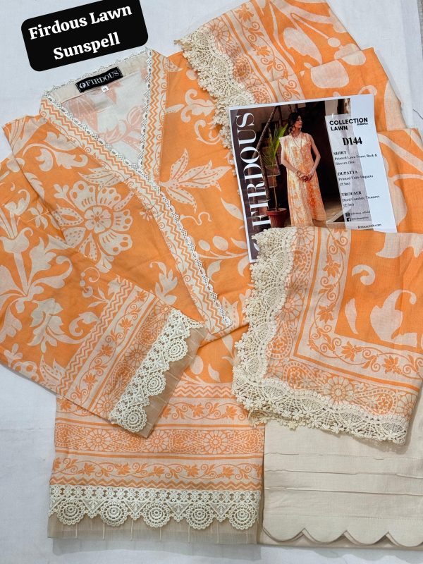 Firdous Lawn Sunspell Collection 3-Pc Stitched - Image 4