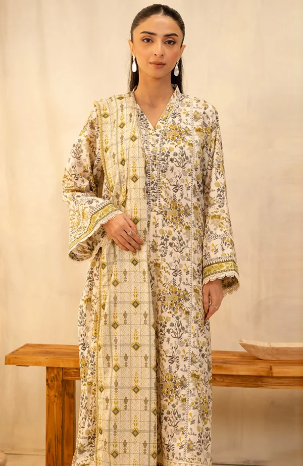 Zellbury unstitched lawn'25 - Image 2