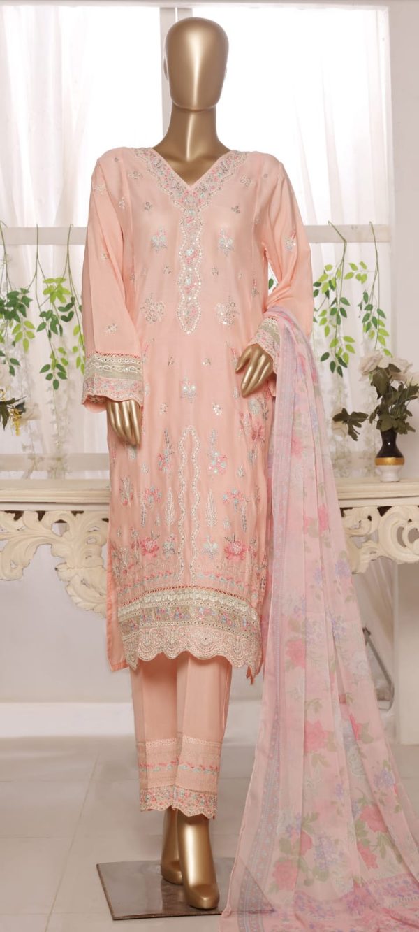 ꧁乂✰LUXURY PLAIN SATIN LAWN WITH EMB TROUSER 2025 ✰乂꧂ - Image 8