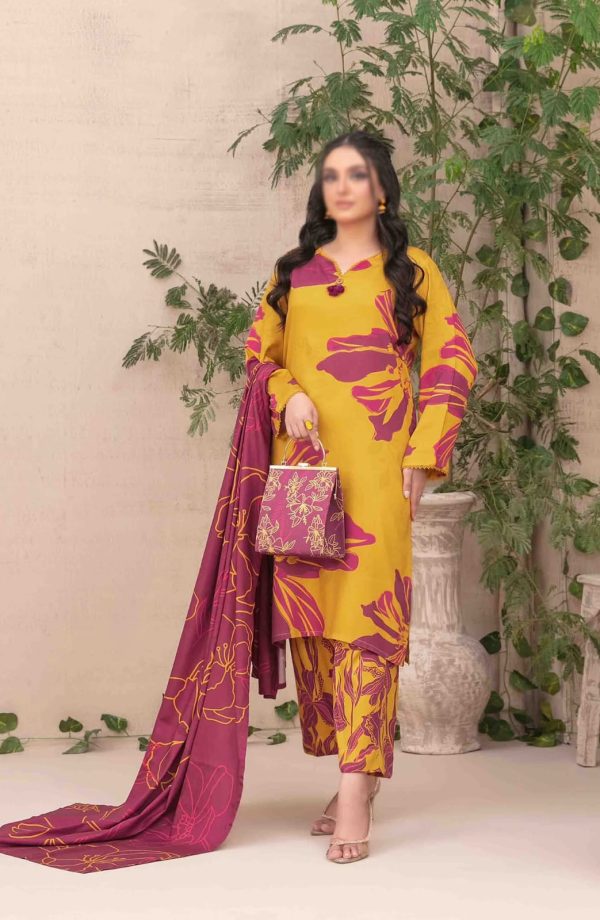 LAYINA Digital Printed Pret with Matching Handbag By Tawakkal Fabrics - Image 2