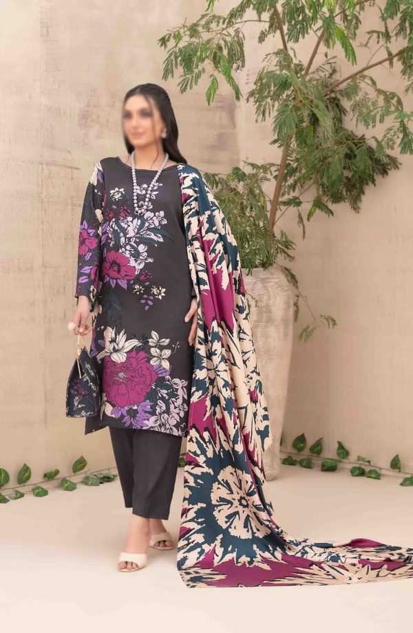 LAYINA Digital Printed Pret with Matching Handbag By Tawakkal Fabrics - Image 5