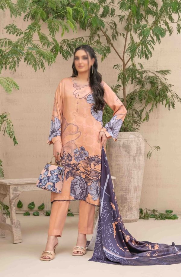 LAYINA Digital Printed Pret with Matching Handbag By Tawakkal Fabrics - Image 7